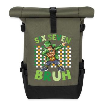 Kobold St. Patrick's Day - Rolltop Rucksack - Olive/Schwarz - Vorne