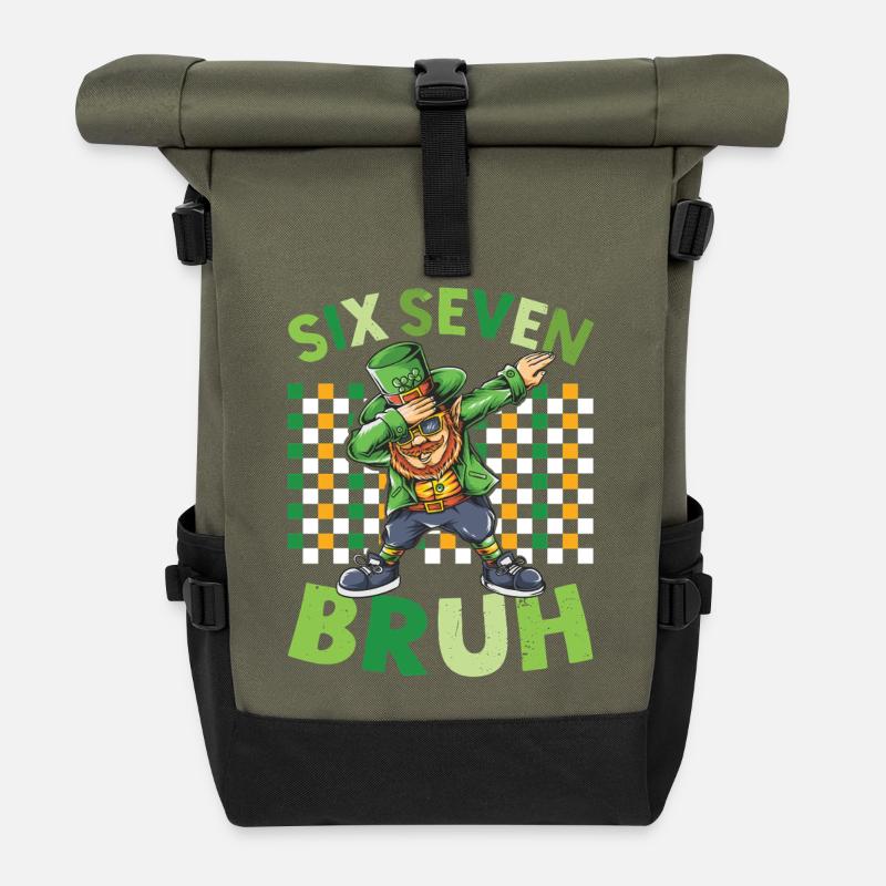 Kobold St. Patrick's Day - Rolltop Rucksack - Olive/Schwarz