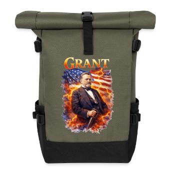Héros de guerre avec drapeau de Firestorm - Sac à dos roll top - olive/noir - Devant