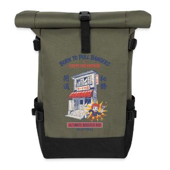 Born To Pull Bangers Ultimate Booster Box - Roll Top Backpack - olive/black - Front