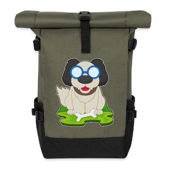 Os de chien - Sac à dos roll top - olive/noir - Devant