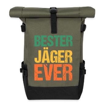 Hunting Hunting Huntsman Hunters - Roll Top Backpack - olive/black - Front