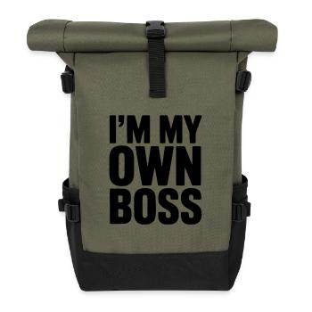 Je suis mon propre - Sac à dos roll top - olive/noir - Devant