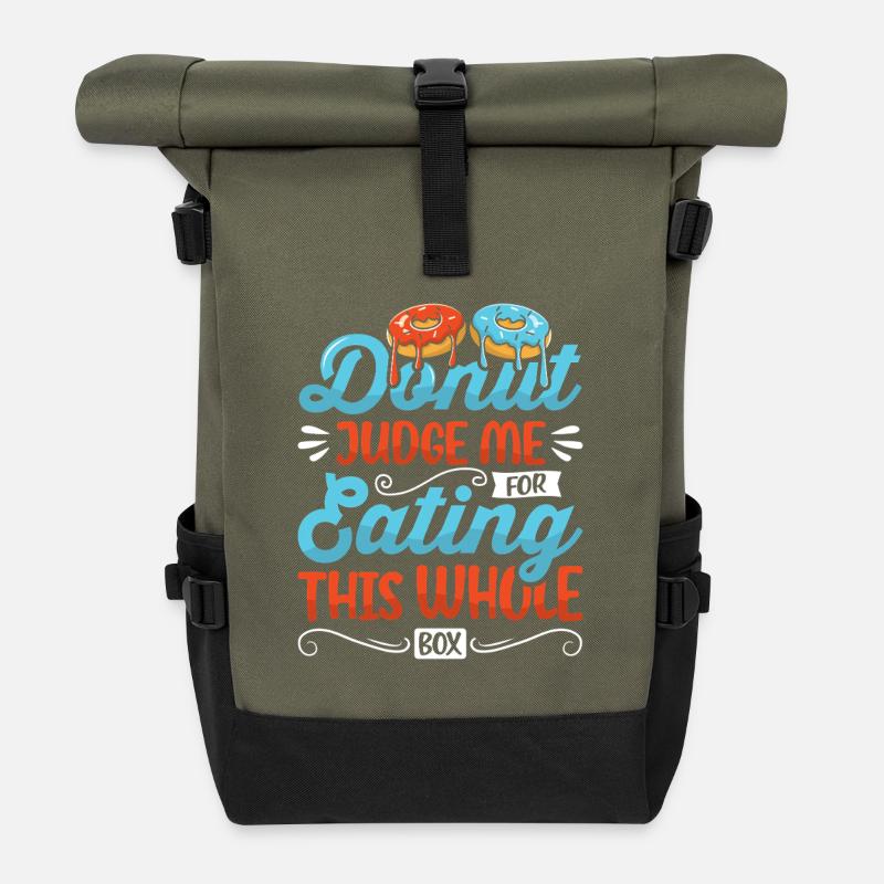 Donut fast food - Roll Top Backpack - olive/black
