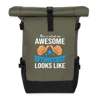 Ophthalmologist, Optician, Optician - Roll Top Backpack - olive/black - Front