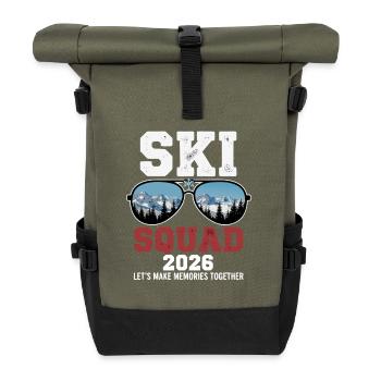 Ski Squad 2026 Ski Holidays - Roll Top Backpack - olive/black - Front