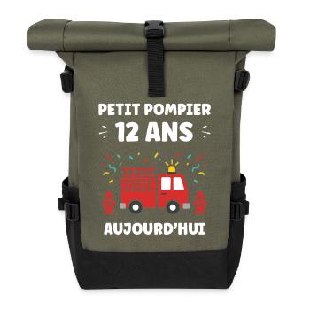 Petit Pompier 12 Ans Aujourd'hui - Sac à dos roll top - olive/noir - Devant