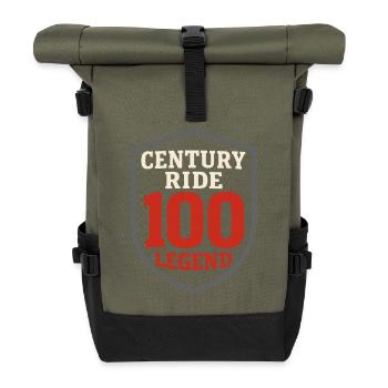 Century Ride 100-mile ride Cyclist Century - Roll Top Backpack - olive/black - Front