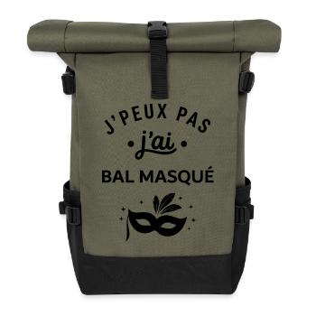 Bal Masqué  - Sac à dos roll top - olive/noir - Devant