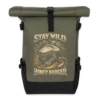 Honey Badger Honey Badger Animal - Roll Top Backpack - olive/black - Front