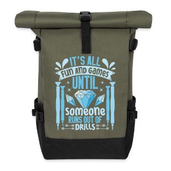  Diamond Painting Drill Collection Tools Diamond - Roll Top Backpack - olive/black - Front
