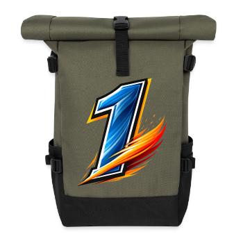 Numéro 1 Maillot de football Numéro de sport - Sac à dos roll top - olive/noir - Devant