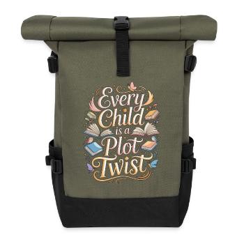 Elementary Teacher Every Child Is Teaching Career - Roll Top Backpack - olive/black - Front
