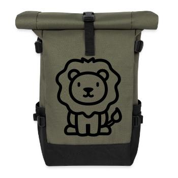 lion - Sac à dos roll top - olive/noir - Devant