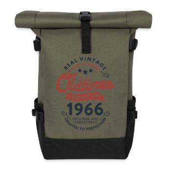 60e anniversaire de voiture classique vintage 1966 - Sac à dos roll top - olive/noir - Devant
