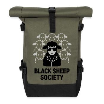 Société du Mouton Noir Black Sheep Society - Sac à dos roll top - olive/noir - Devant