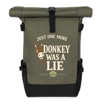 Donkey Lover Donkey Funny Donkey Farm Animal - Roll Top Backpack - olive/black - Front
