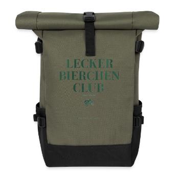 lecker Bierchen Club - Rolltop Rucksack - Olive/Schwarz - Vorne