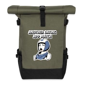 Eine weitere Dating-App Match Cry Astronaut - Rolltop Rucksack - Olive/Schwarz - Vorne