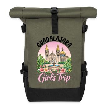 Guadalajara Girls Trip - Rolltop Rucksack - Olive/Schwarz - Vorne