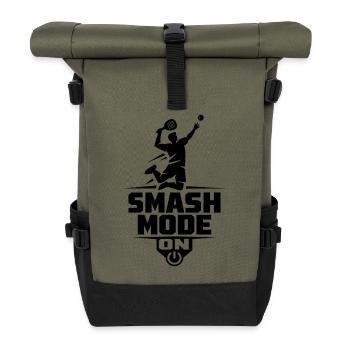 Padel Smash Fashion On Professional Sport Style - Roll Top Backpack - olive/black - Front