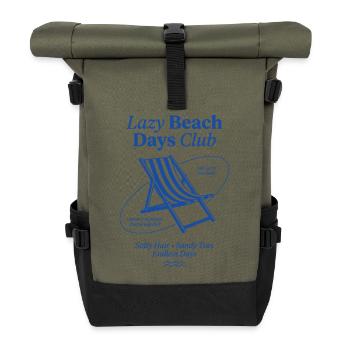 Lazy Beach Days Shirt Summer Vibes Club - Roll Top Backpack - olive/black - Front