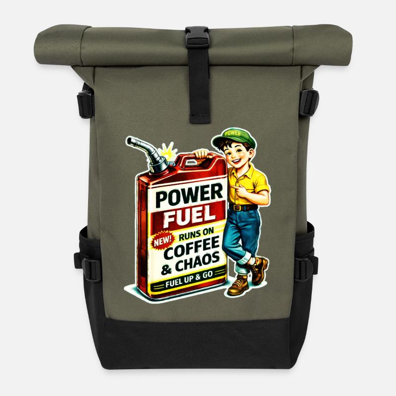 Power Sprit - Rolltop Rucksack - Olive/Schwarz