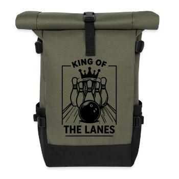 Bowling Skittles King of the Lanes Sport Champion - Roll Top Backpack - olive/black - Front