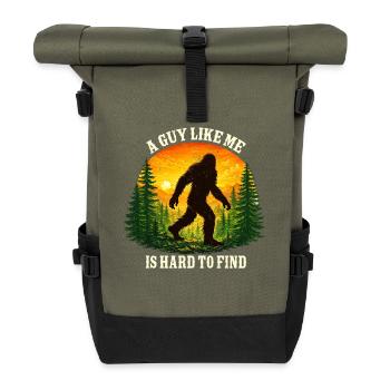 Bigfoot Sasquatch Yeti Cryptid Creatures Big Foot - Rolltop Rucksack - Olive/Schwarz - Vorne
