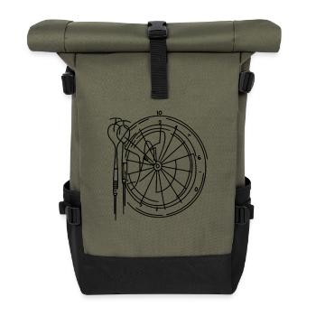 fléchettes - Sac à dos roll top - olive/noir - Devant