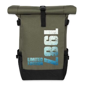 29th Birthday Man Woman 29 Year Old 1997 Gift - Roll Top Backpack - olive/black - Front