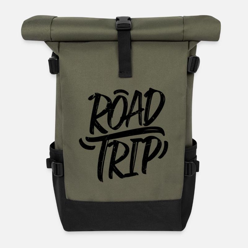 road trip - Rolltop Rucksack - Olive/Schwarz