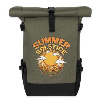 Litha Pagan Solstice d’été Midsommar - Sac à dos roll top - olive/noir - Devant