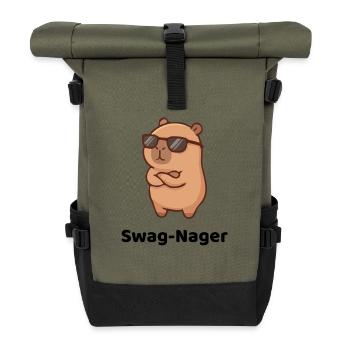 Swag Rodents - Roll Top Backpack - olive/black - Front