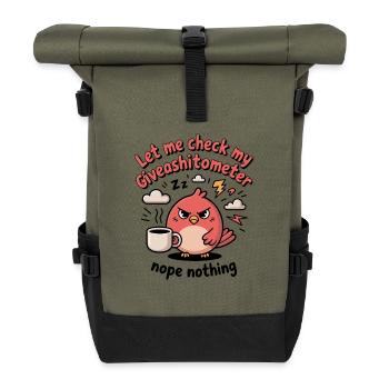 Laisse-moi vérifier mon appareil de récupération non rien - Sac à dos roll top - olive/noir - Devant