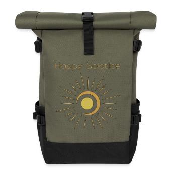 Litha Pagan: Sommersonnenwende, Mittsommer, Mittsommer, Mittsommer. - Rolltop Rucksack - Olive/Schwarz - Vorne