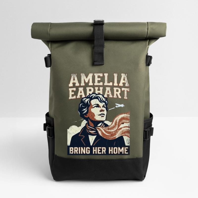 Amelia Earhart – Bring sie nach Hause Rolltop Rucksack