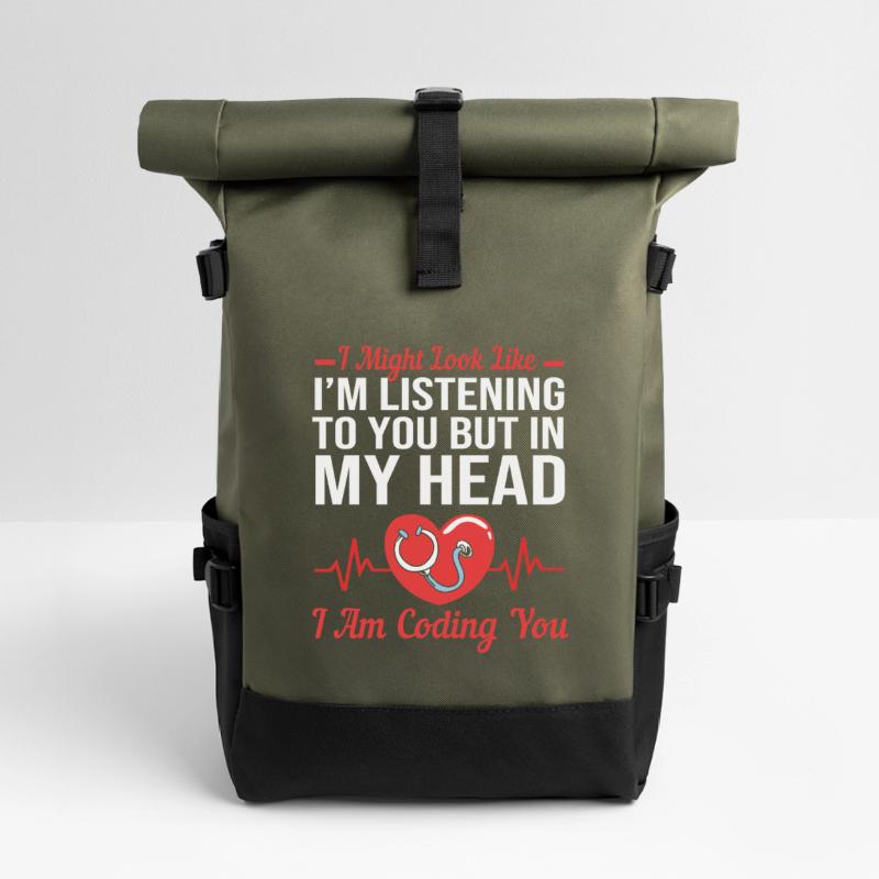 Medizin Programmierer Medizinischer Coder Rolltop Rucksack