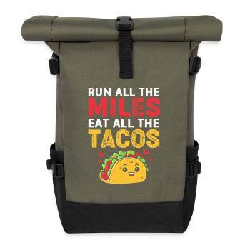 Marathon Runners Half Marathon Marathon - Roll Top Backpack - olive/black - Front