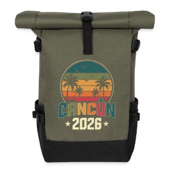 Cancun 2026 - Rolltop Rucksack - Olive/Schwarz - Vorne
