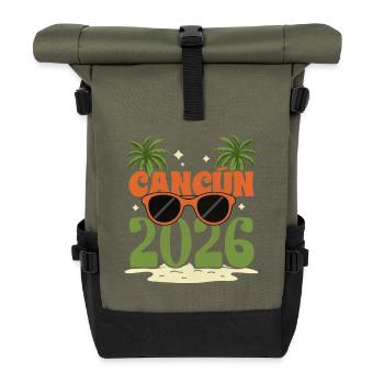 Cancun 2026 - Rolltop Rucksack - Olive/Schwarz - Vorne