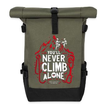 Tu ne grimperas jamais seul - Sac à dos roll top - olive/noir - Devant