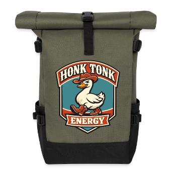 Honk Tonk Energy - Rolltop Rucksack - Olive/Schwarz - Vorne