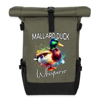 Mallard Whisperer - Roll Top Backpack - olive/black - Front