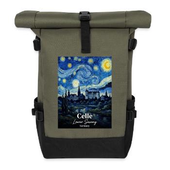 Celle Allemagne Nuit étoilée - Sac à dos roll top - olive/noir - Devant