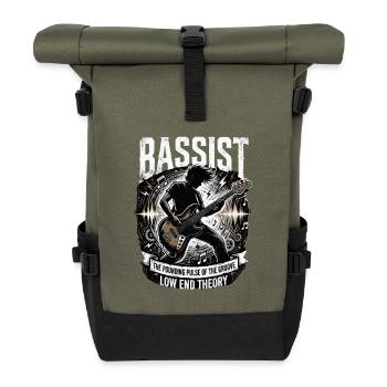 Bass Pulse Groove - Roll Top Backpack - olive/black - Front
