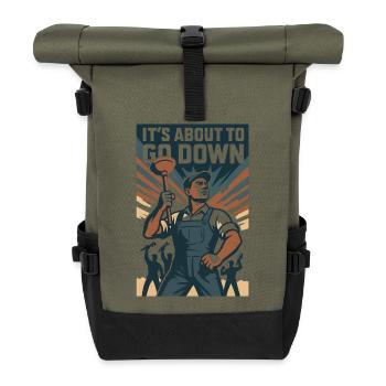 Ça va se passer | Pömpel Plombier - Sac à dos roll top - olive/noir - Devant