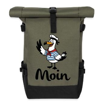 Möwe Moin Matrose - Rolltop Rucksack - Olive/Schwarz - Vorne