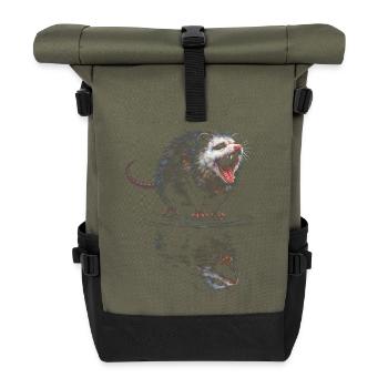 Wasserotter Brüller - Rolltop Rucksack - Olive/Schwarz - Vorne