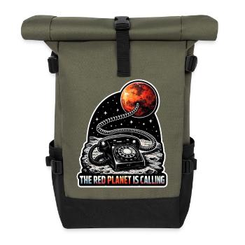 Lass Uns Zum Mars Gehen. Mars-erkundungsmission - Rolltop Rucksack - Olive/Schwarz - Vorne